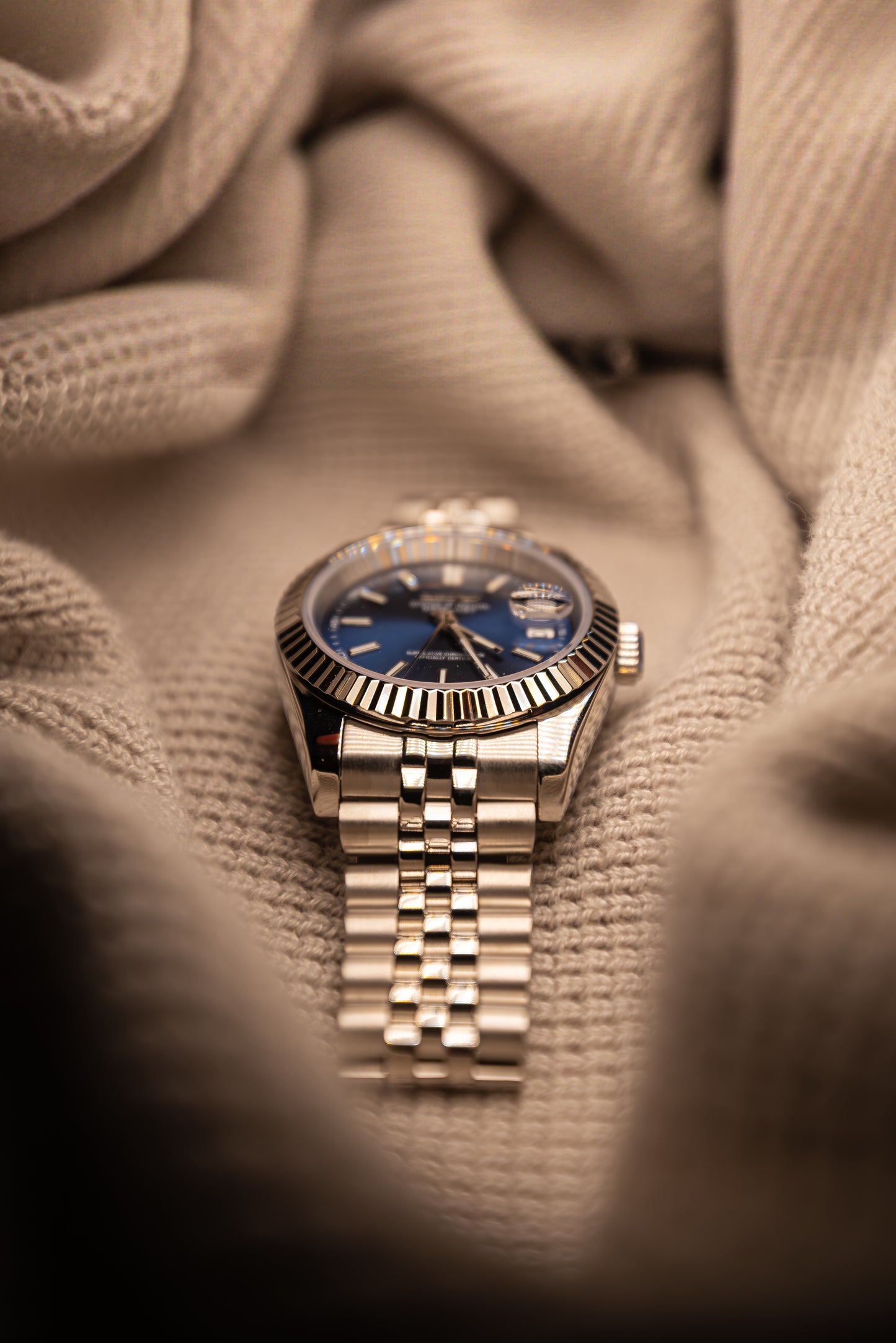Classic Blue Perpetual SeikoJust Stainless Steel