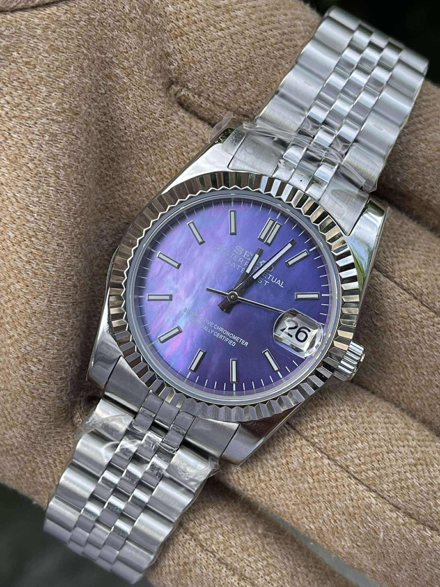 Galaxy Purple PerpetualDate Stainless Steel