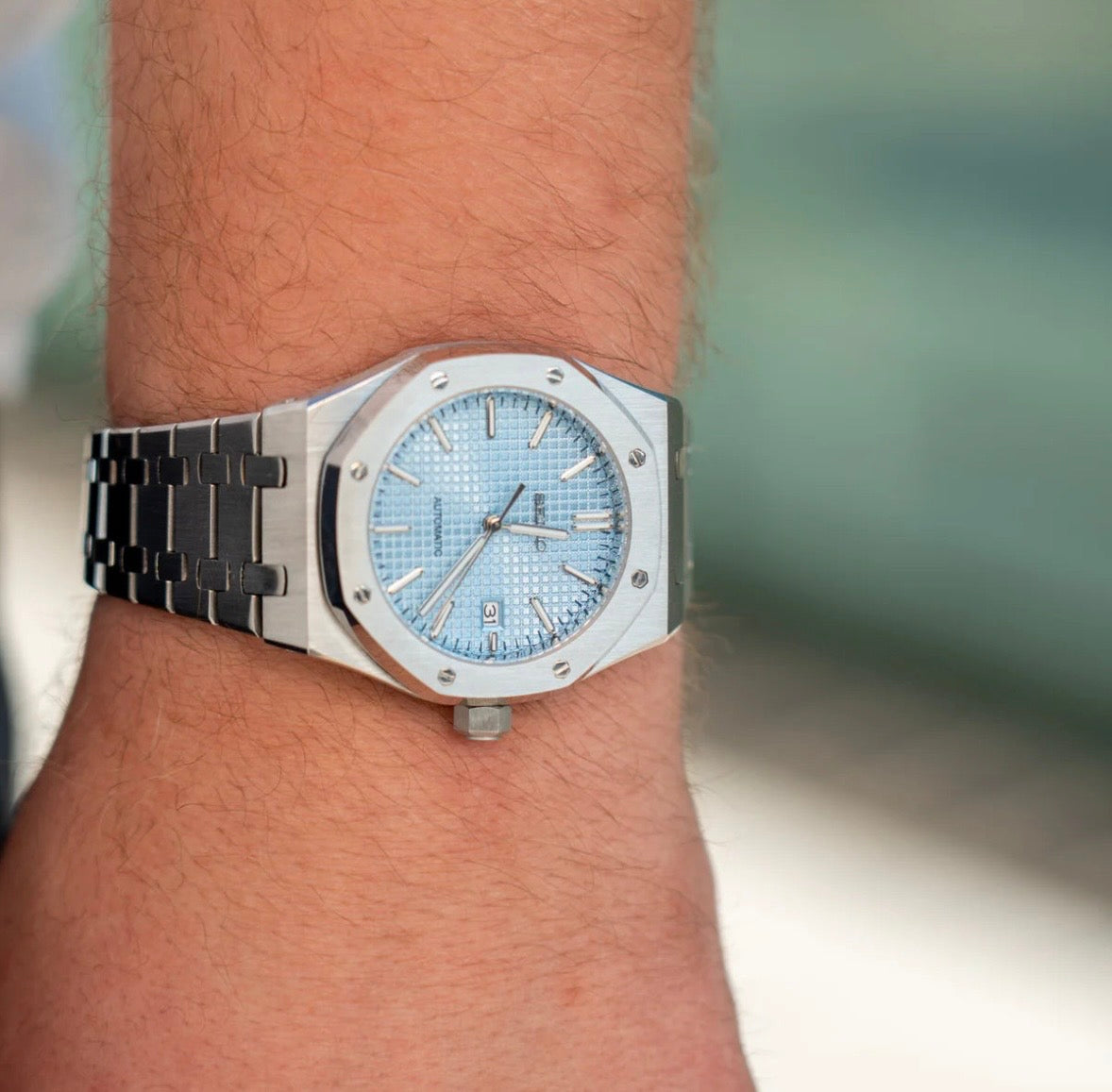 Ice Blue Dial Perpetual Oak Stainless Steel