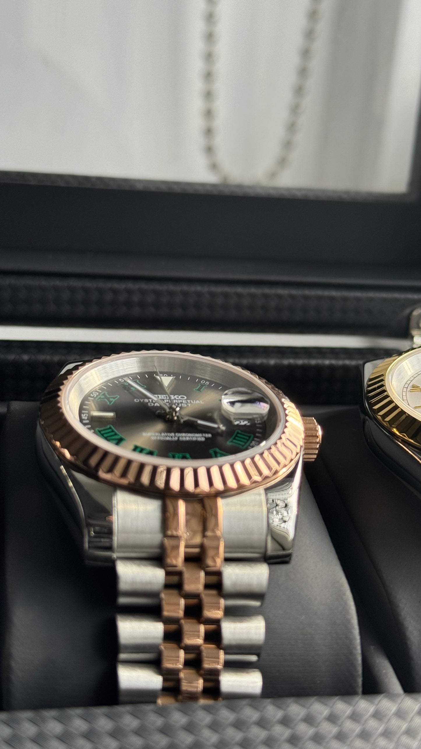 Wimbledon Dial Perpetual Seikojust Two Tone Rose Gold