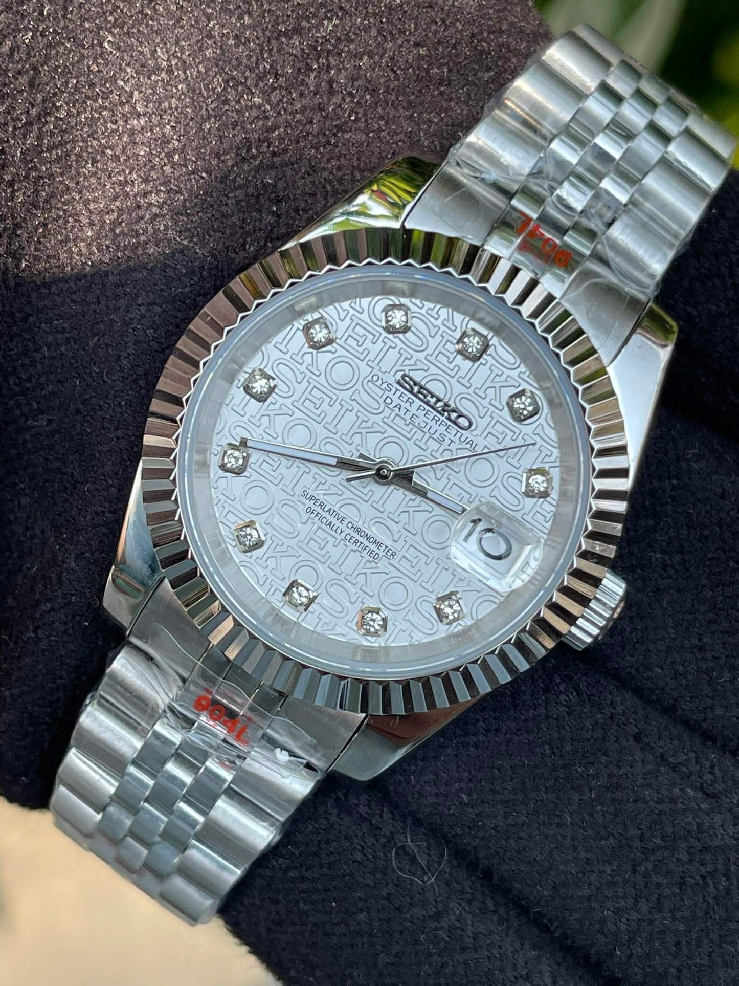White S Diamond Dial PerpetualDate Stainless Steel
