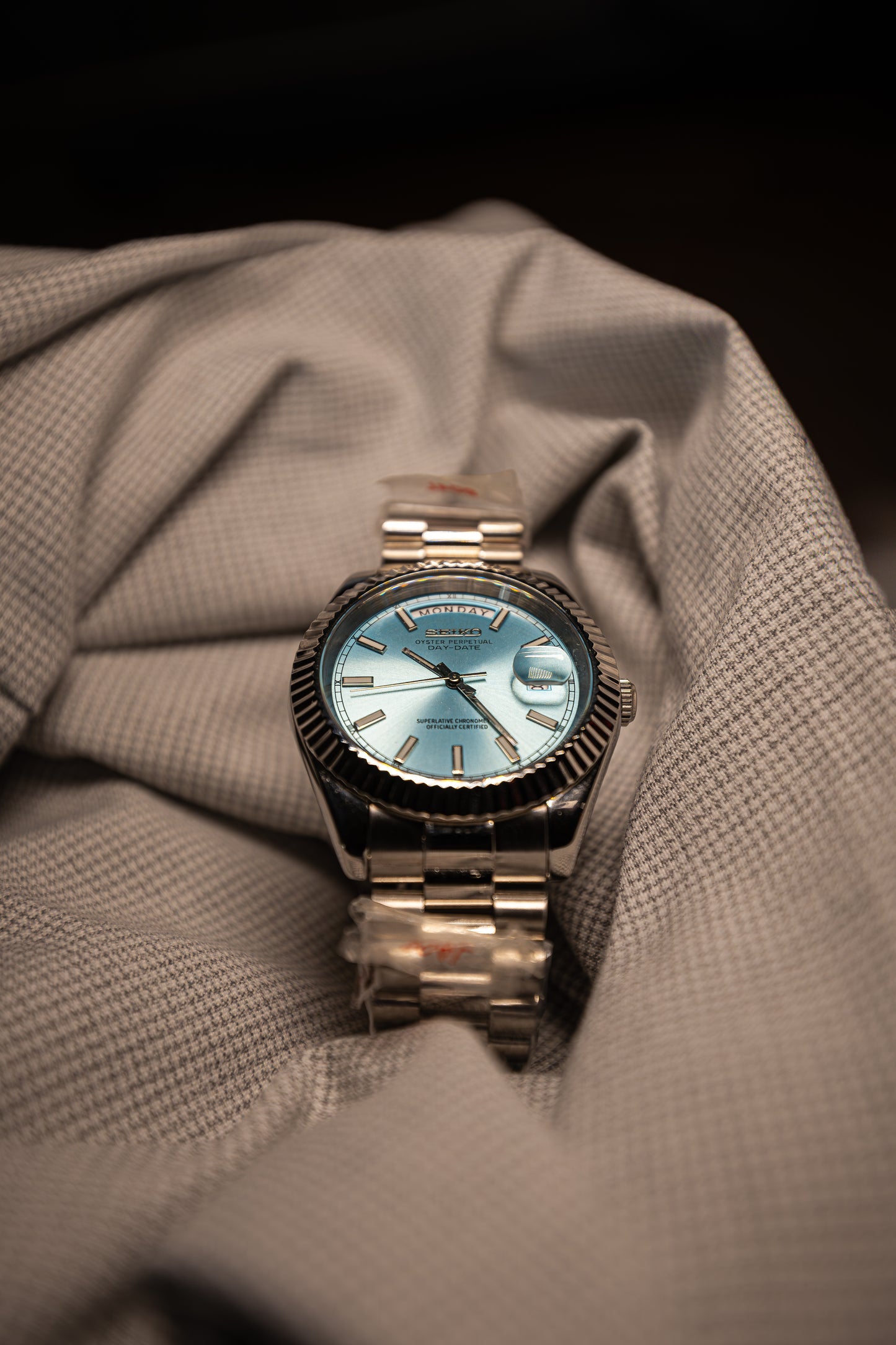 Ice Blue Perpetual SeikoDay Stainless Steel