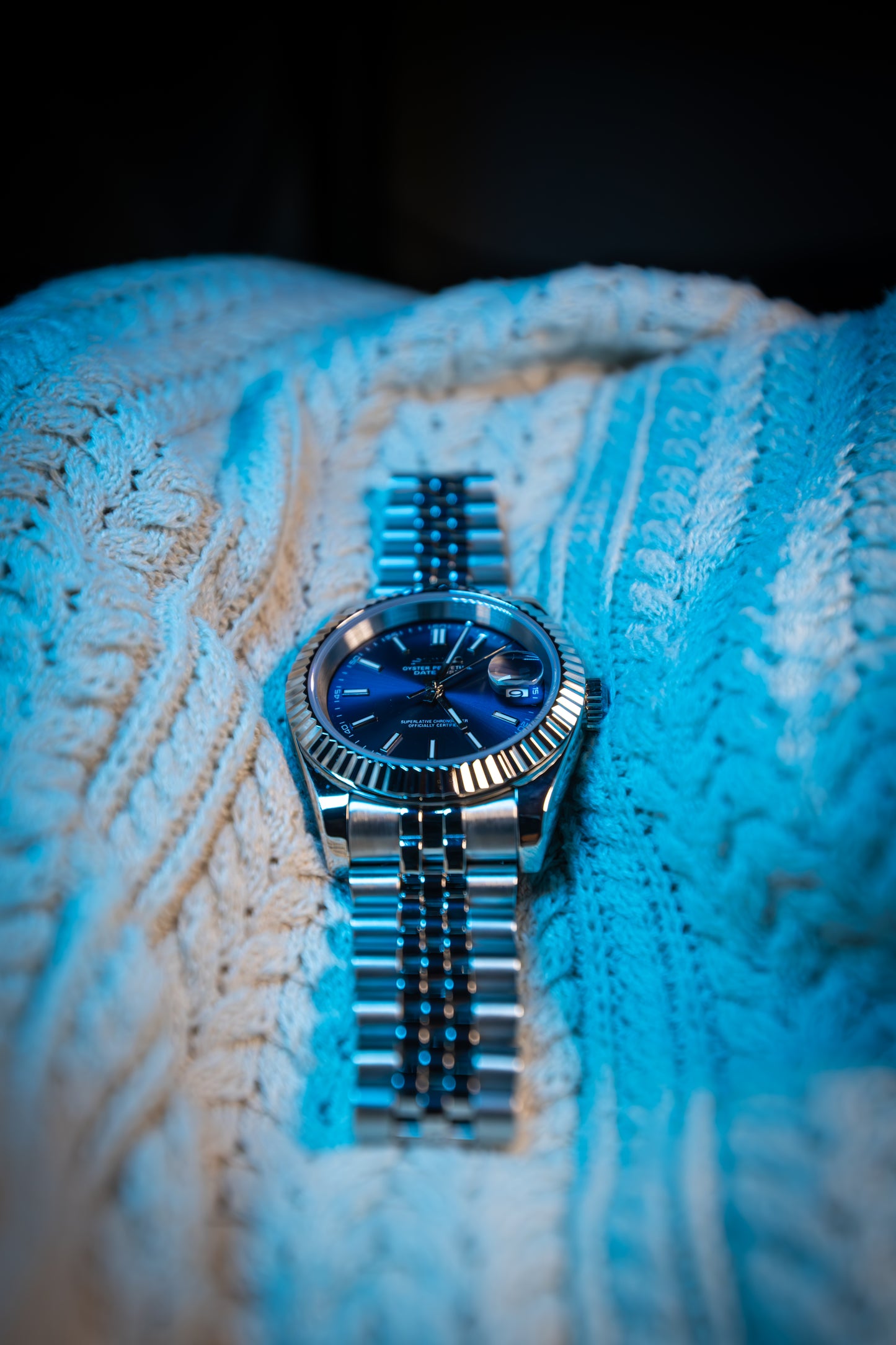 Classic Blue Perpetual SeikoJust Stainless Steel