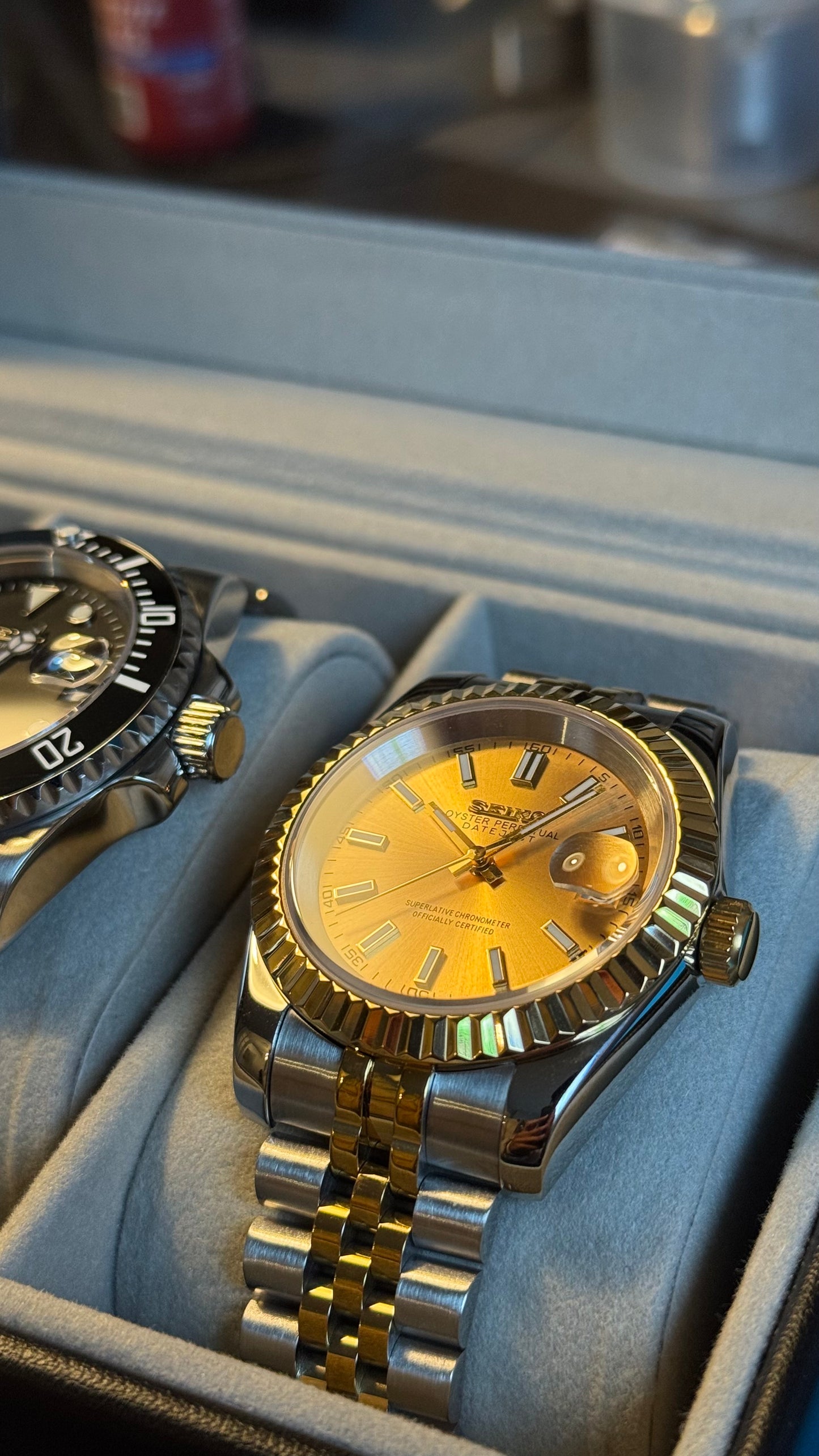 Champagne Dial Perpetual SeikoJust Two Tone Gold