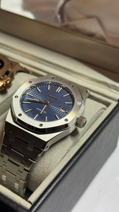 Blue Dial Perpetual Oak Stainless Steel