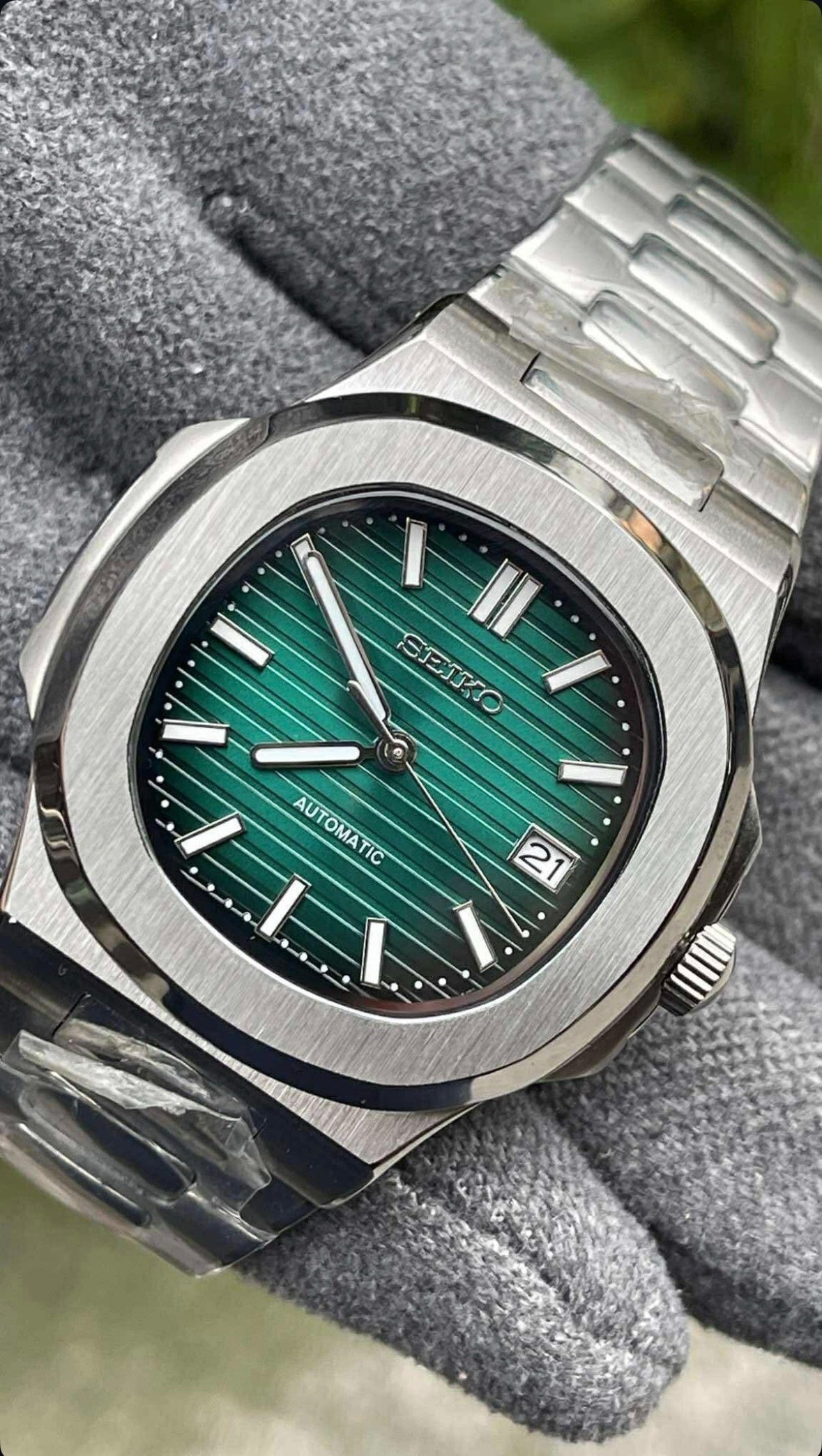 Open Heart Forest Dial Perpetual Nautilus Stainless Steel