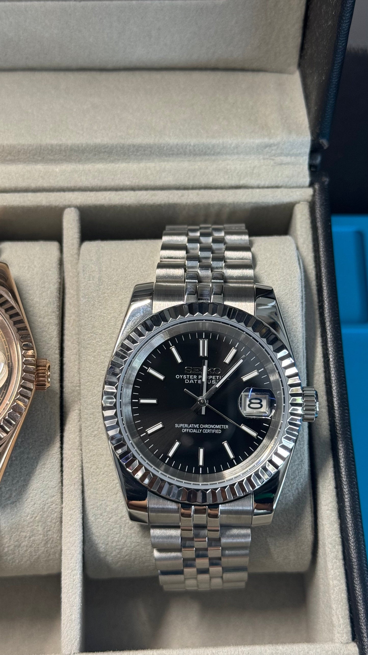 Classic Black PerpetualDate Stainless Steel