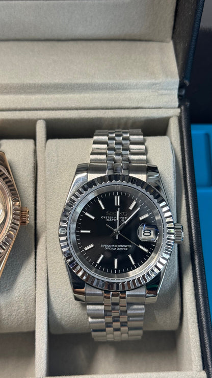 Classic Black PerpetualDate Stainless Steel