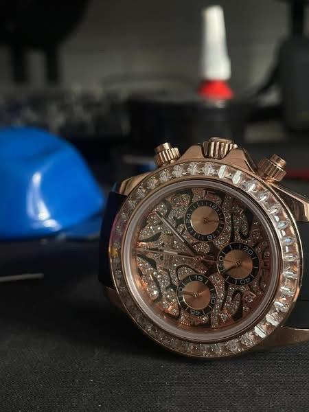 Diamond Tiger Dial Perpetualtona Rose Gold