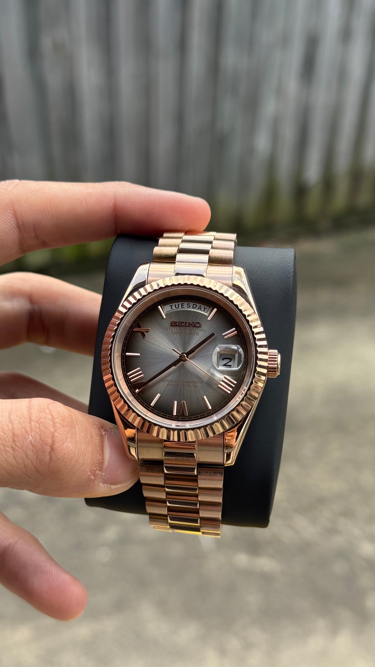 Arctic Ombre Dial PerpetualDay Rose Gold