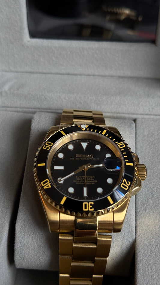 Black Dial Perpetual SeikoSub Gold