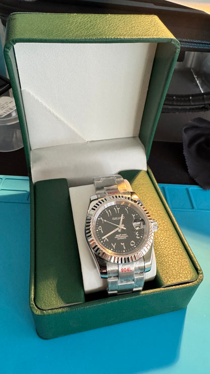 Black Arabic Dial PerpetualDate Stainless Steel