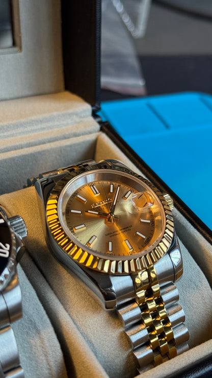 Champagne Dial Perpetual SeikoJust Two Tone Gold