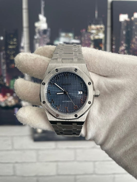 Blue Arabic Dial Perpetual Oak Stainless Steel