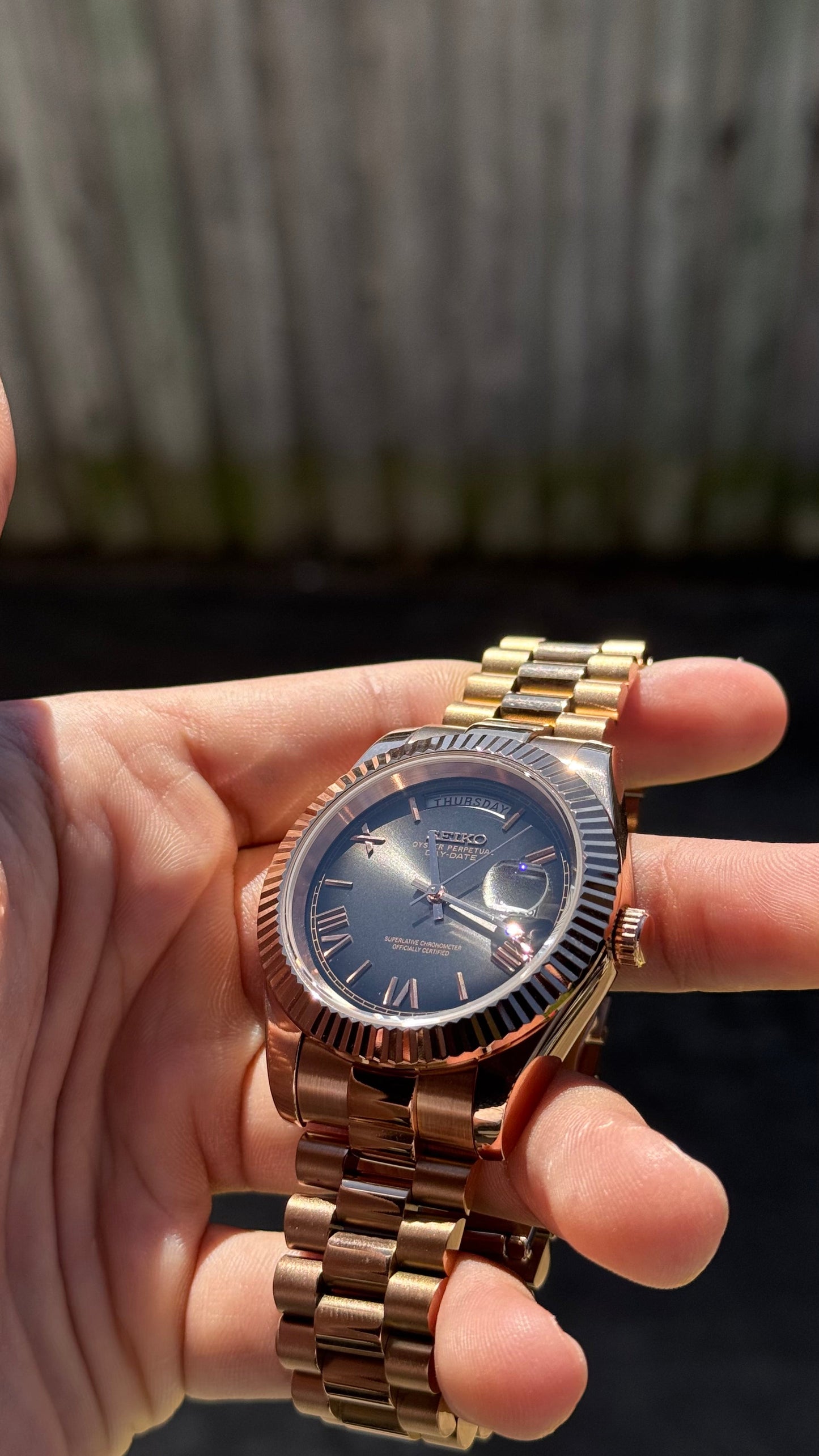 Ombre Dial PerpetualDay Rose Gold