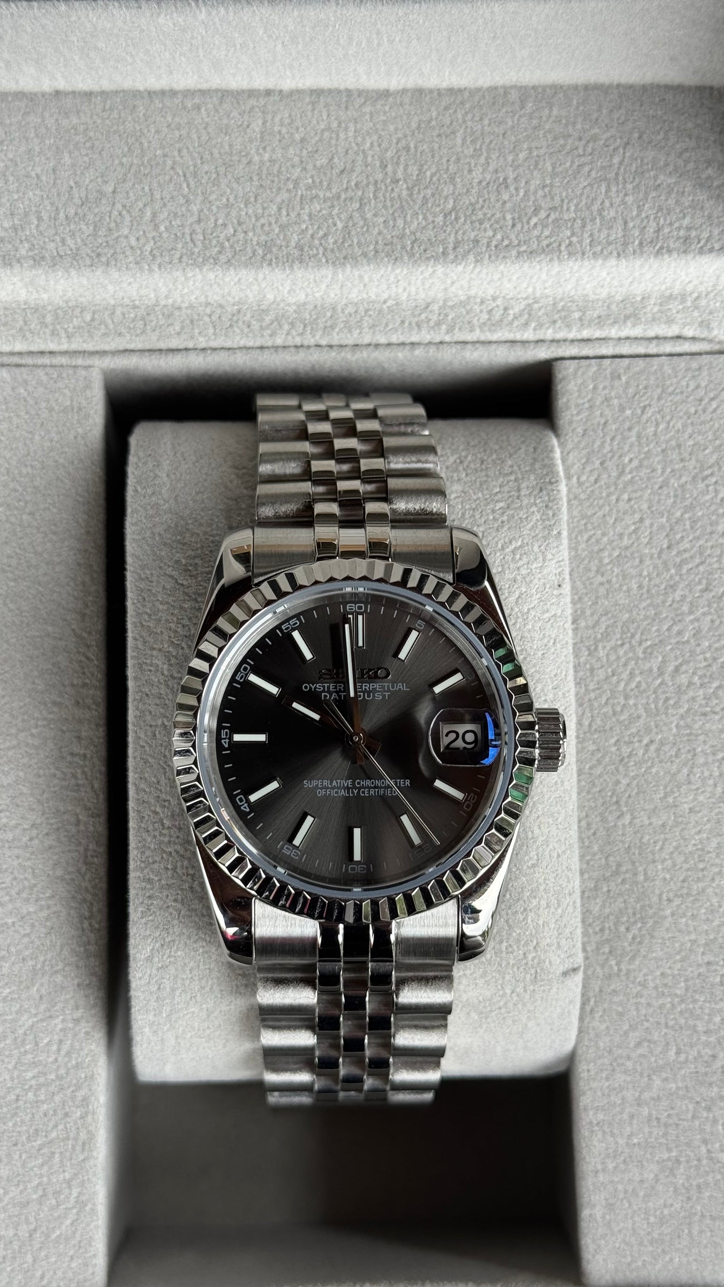 Platinum Dial PerpetualDate Stainless Steel