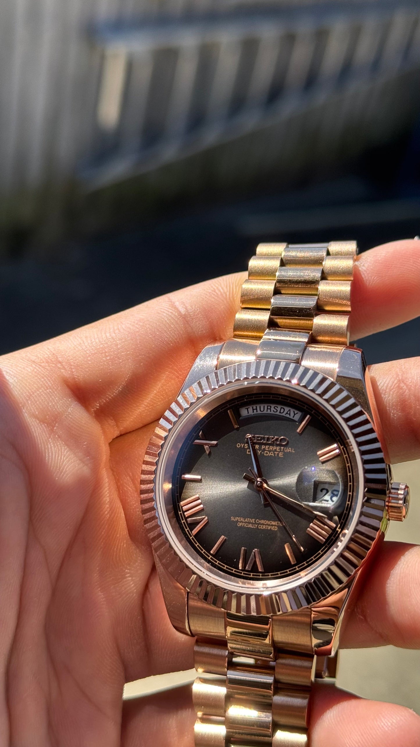 Ombre Dial PerpetualDay Rose Gold