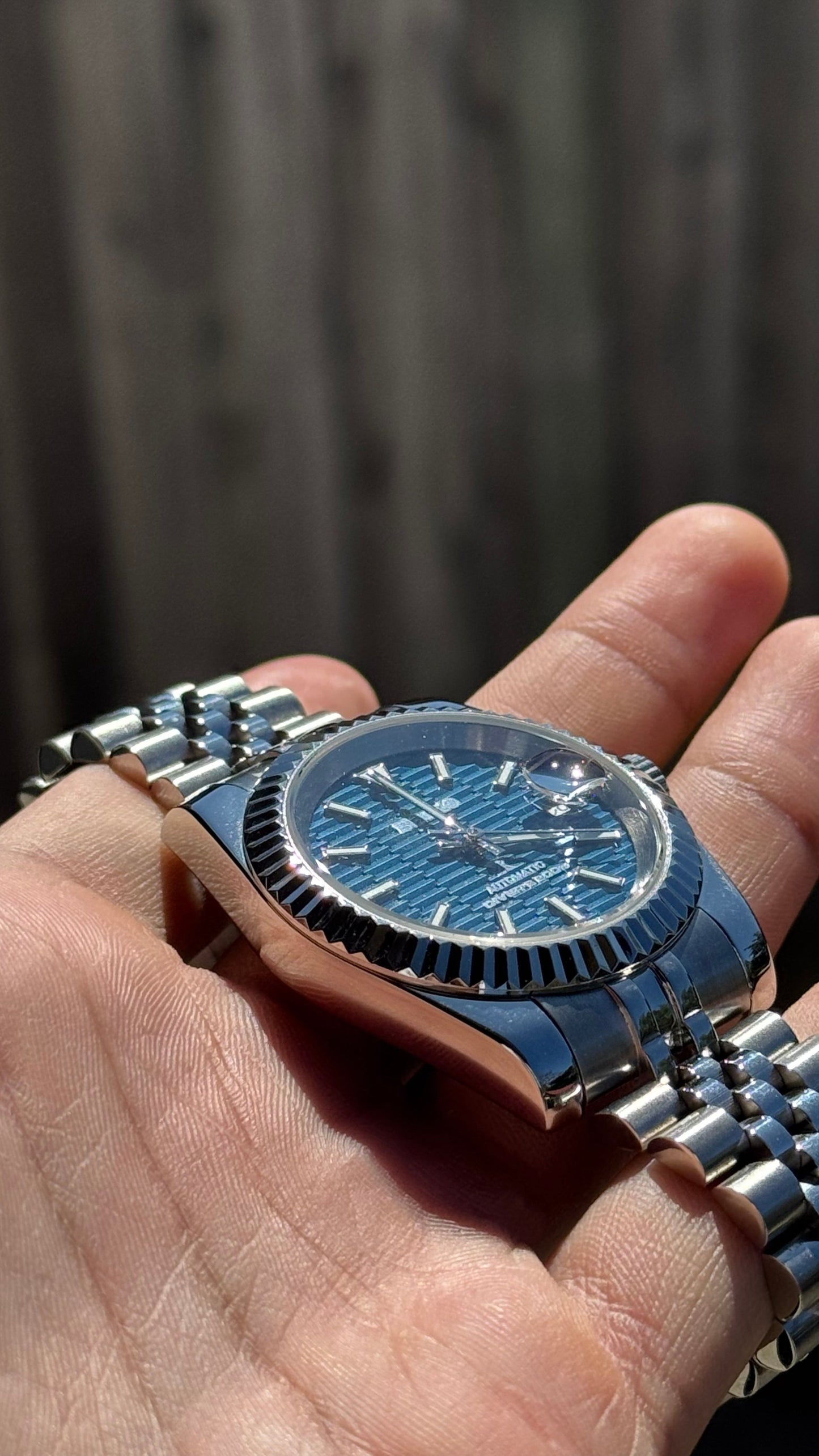 Blue Motif Dive Dial PerpetualDate Stainless Steel