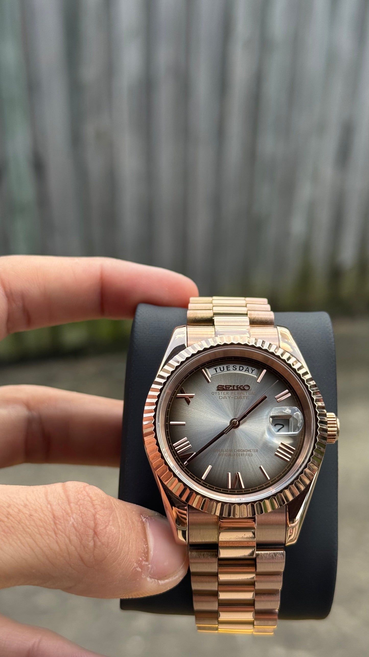Arctic Ombre Dial PerpetualDay Rose Gold