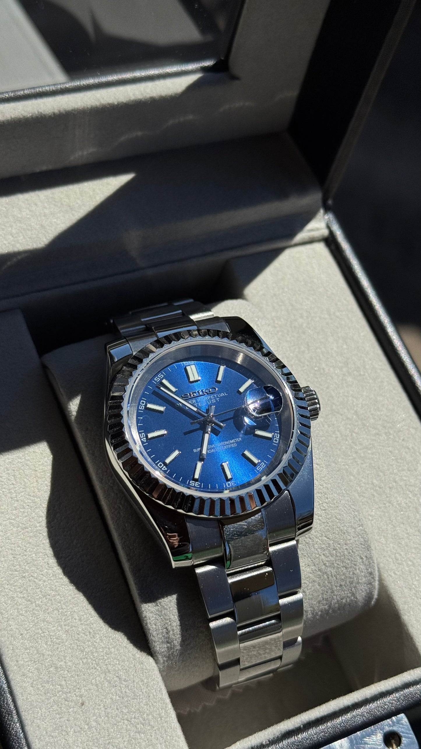 Rich Blue PerpetualDate Stainless Steel