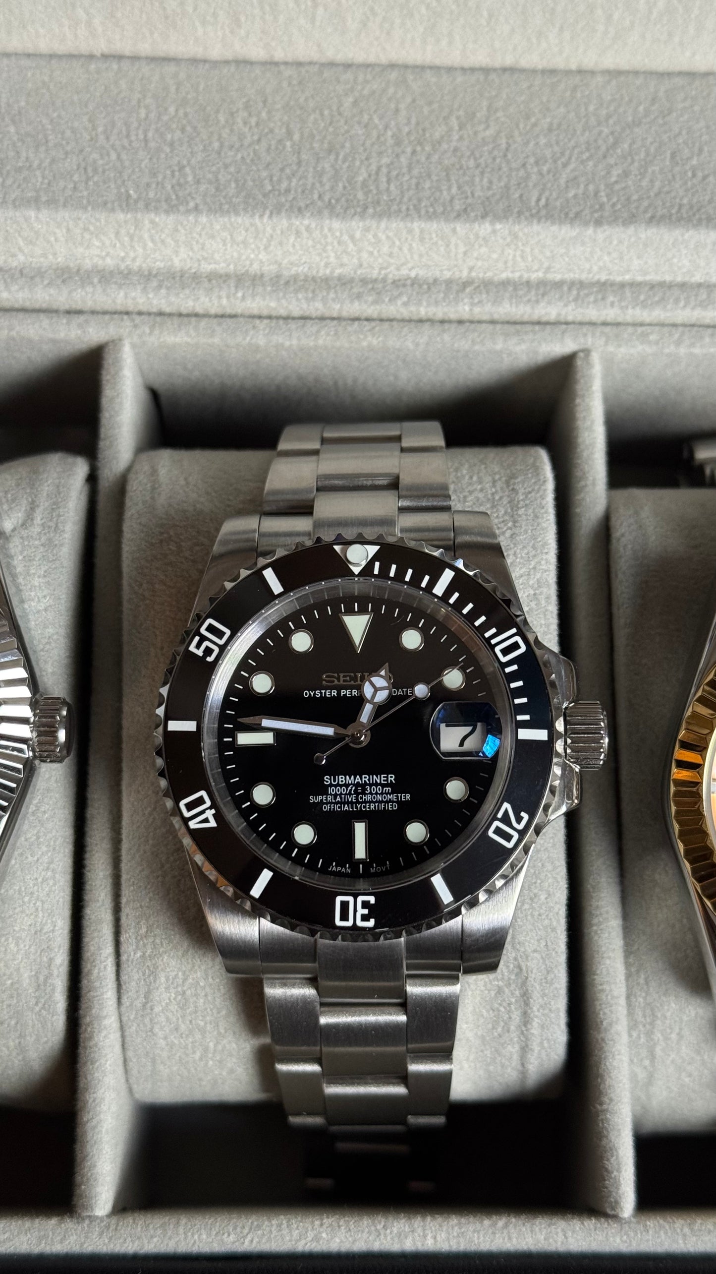 Black Dial Perpetual SeikoSub Stainless Steel