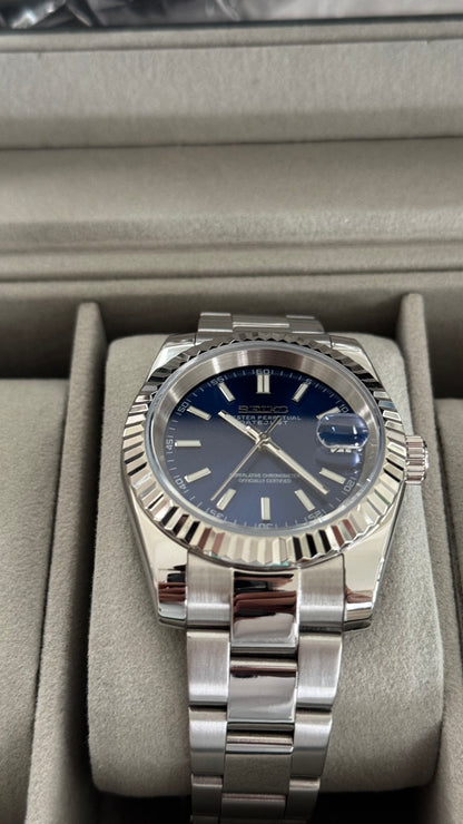 Rich Blue PerpetualDate Stainless Steel