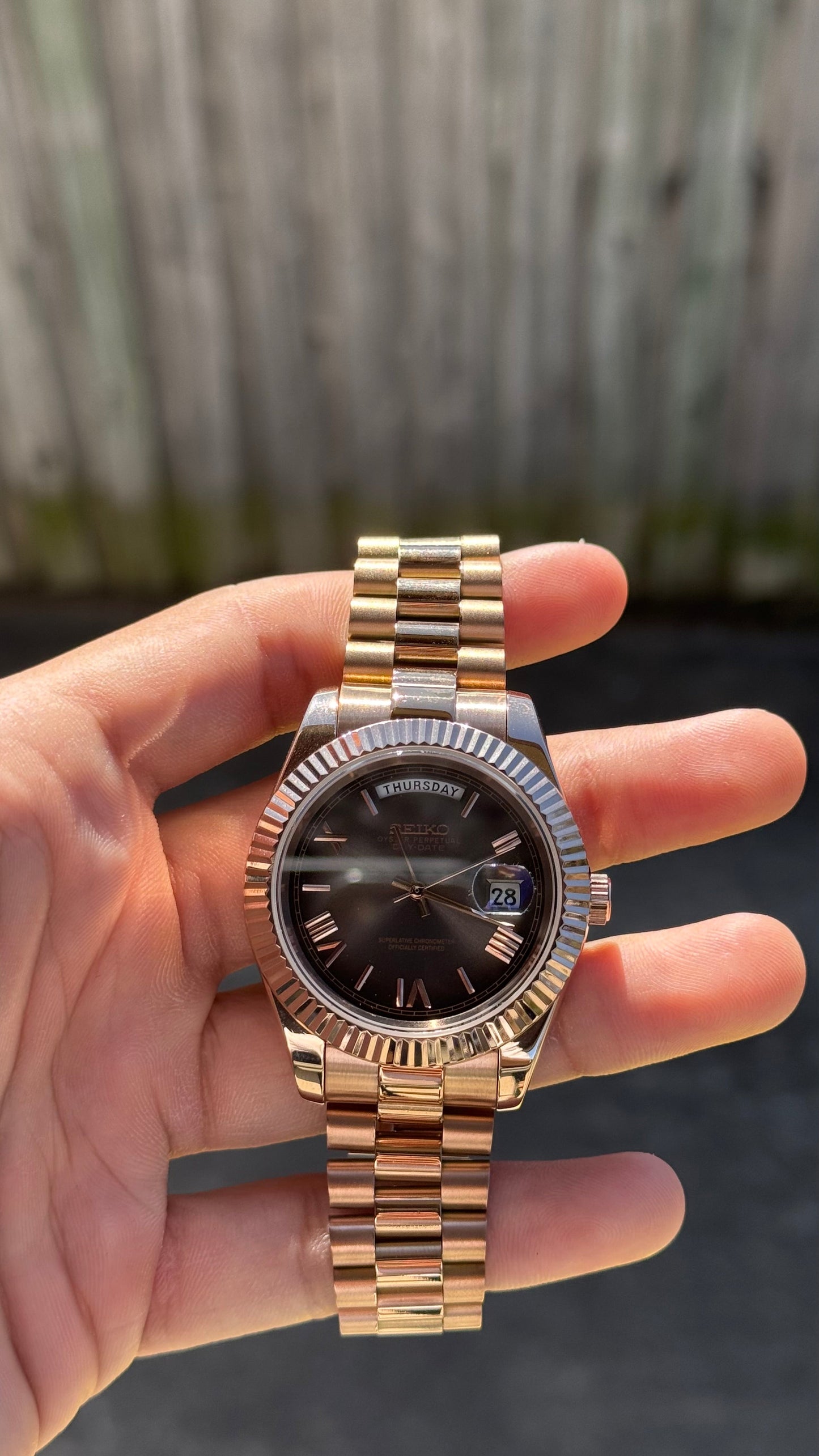 Ombre Dial PerpetualDay Rose Gold