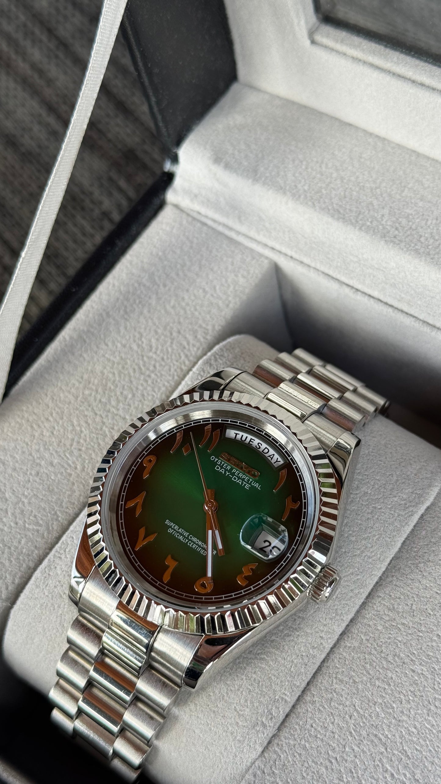 Forest Arabic Dial PerpetualDay Stainless Steel