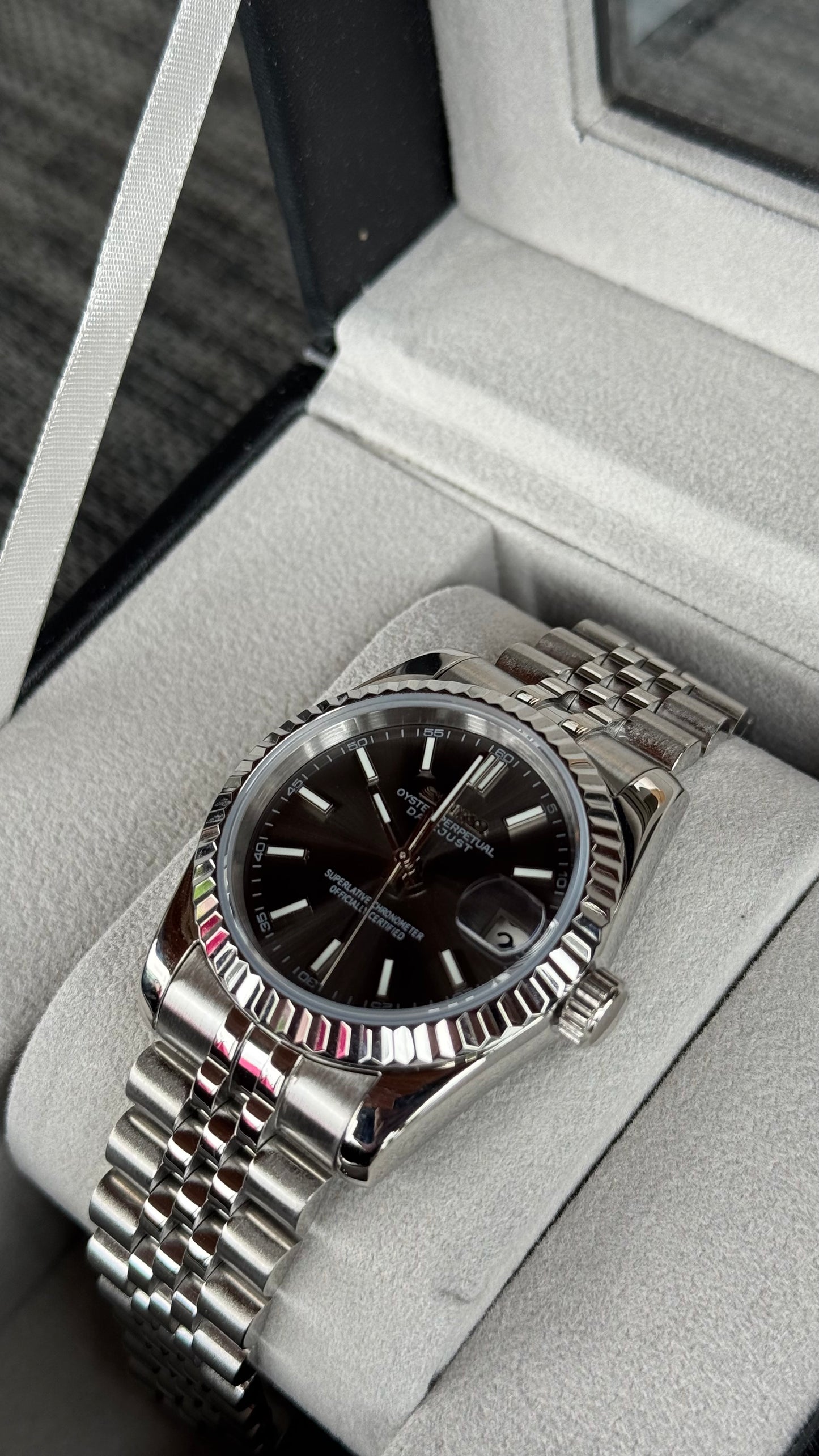 Platinum Dial PerpetualDate Stainless Steel