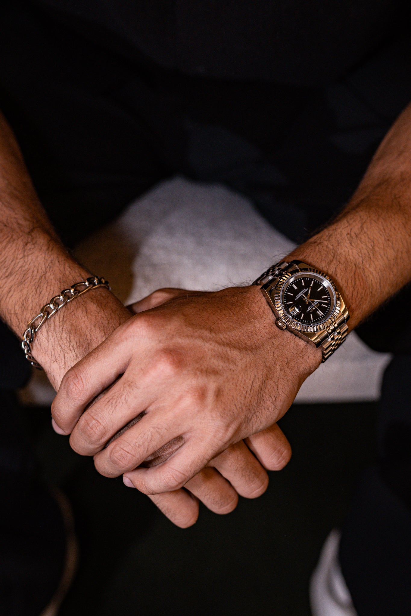 Classic Black PerpetualDate Stainless Steel