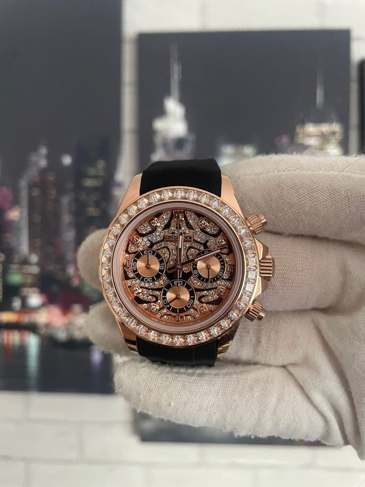 Diamond Tiger Dial Perpetualtona Rose Gold