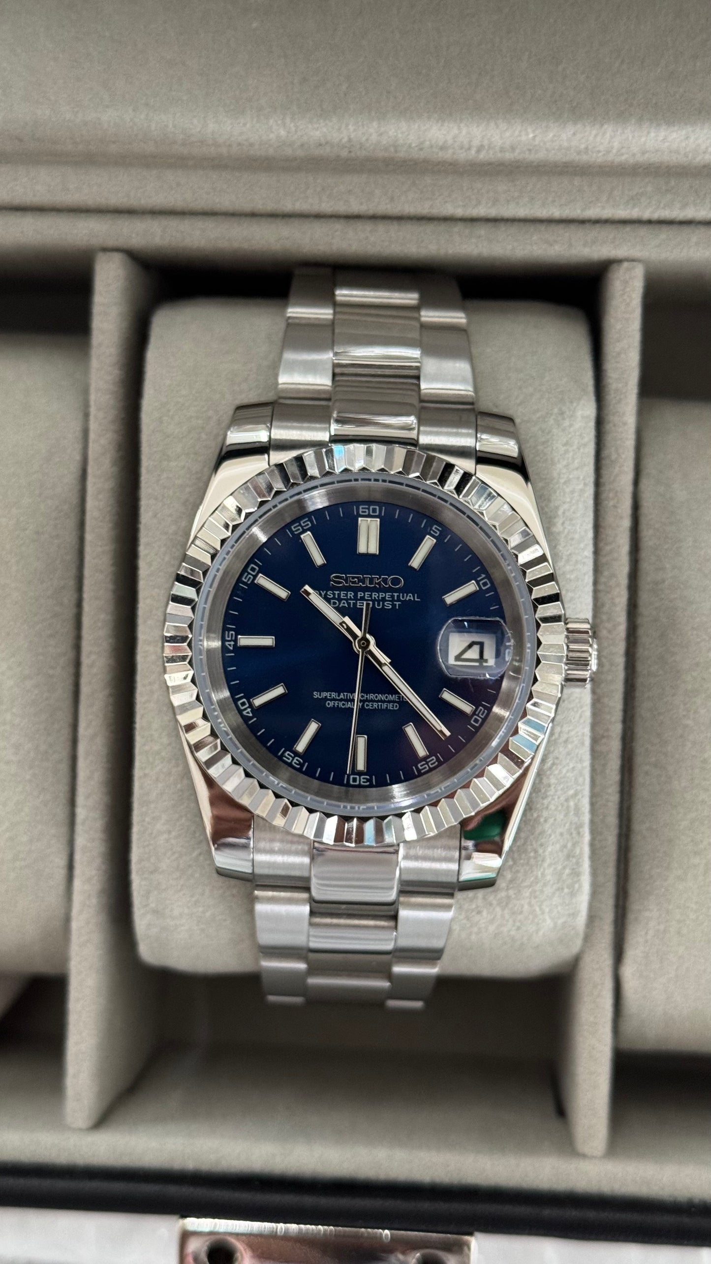 Rich Blue PerpetualDate Stainless Steel