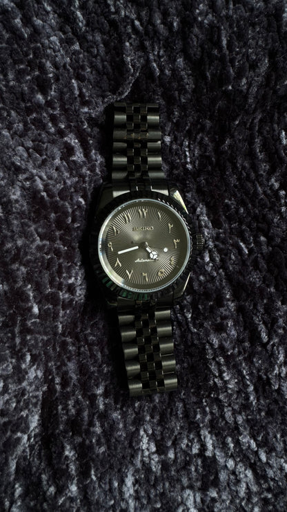 Blacked Out Textured Arabic Dial SeikoPerpetual