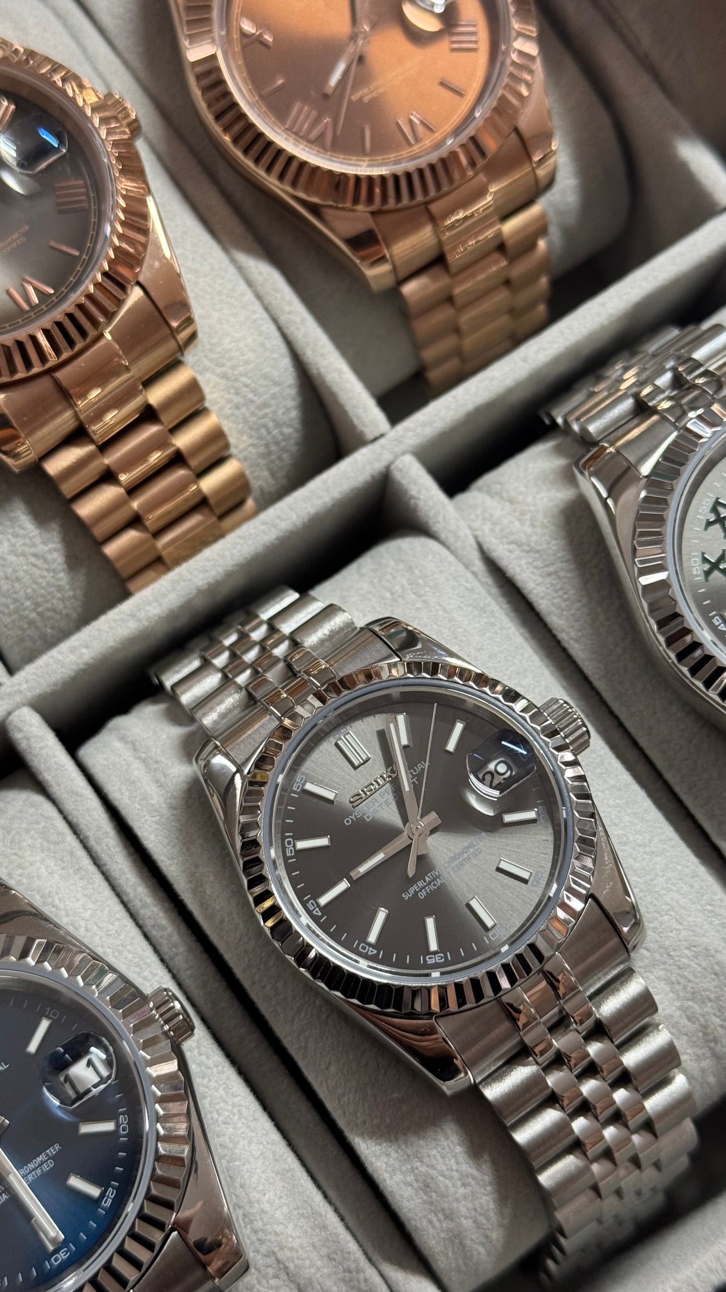 Platinum Dial PerpetualDate Stainless Steel