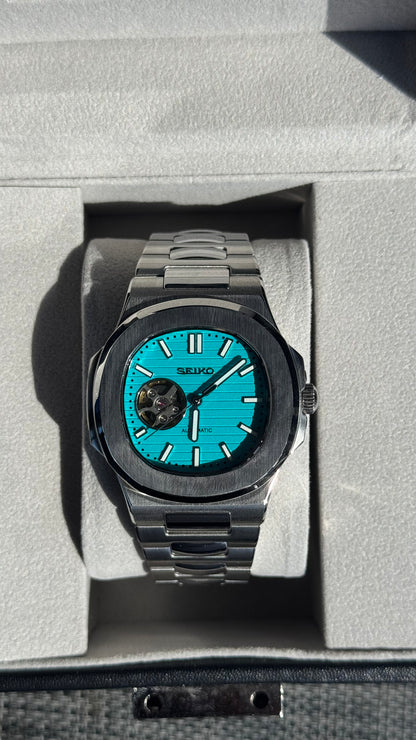 Tiffany Blue Open Heart Perpetual Nautilus Stainless Steel