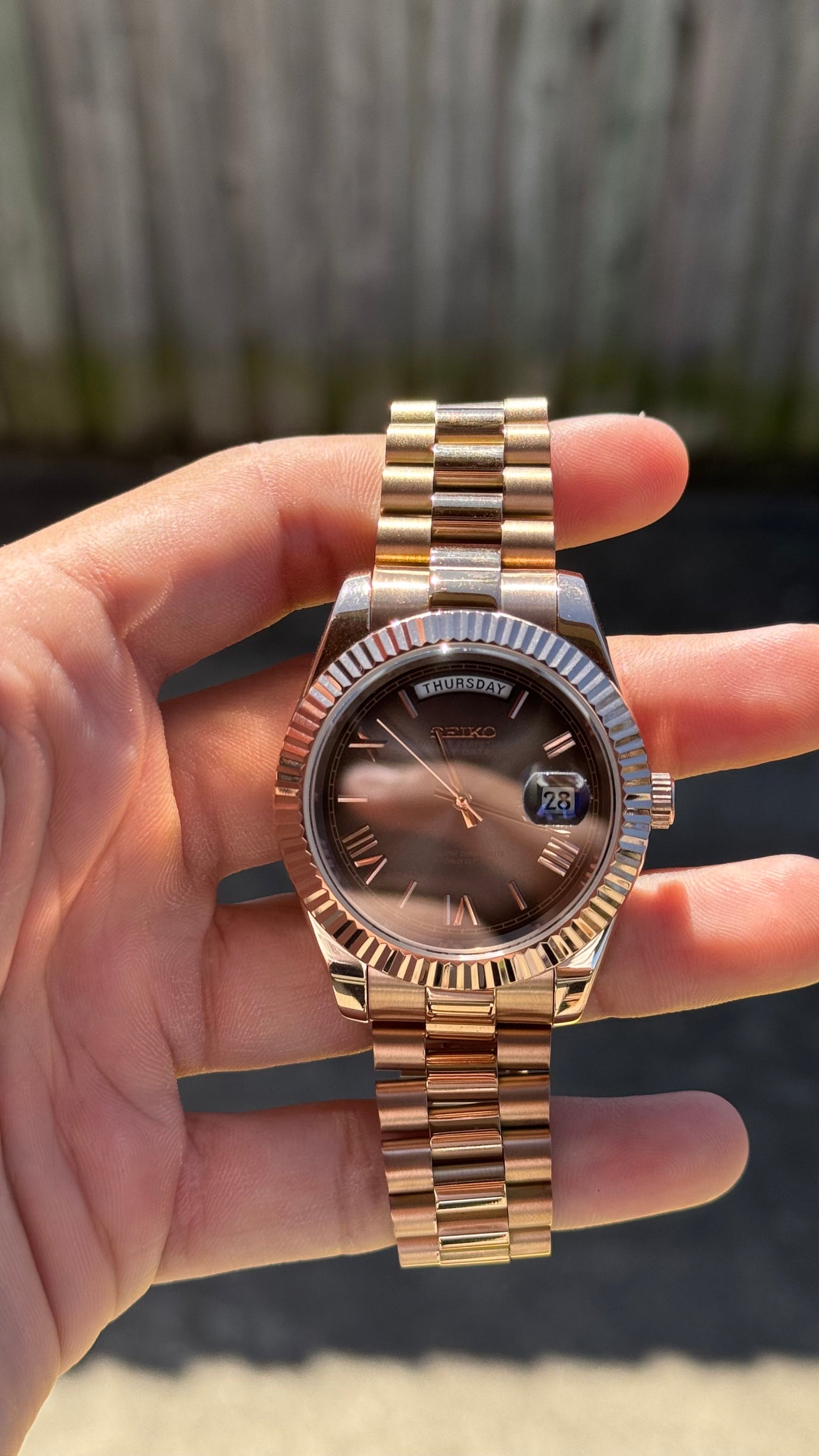 Ombre Dial PerpetualDay Rose Gold