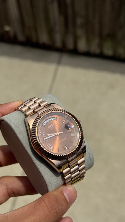 Chocolate Roman Dial PerpetualDay Rose Gold