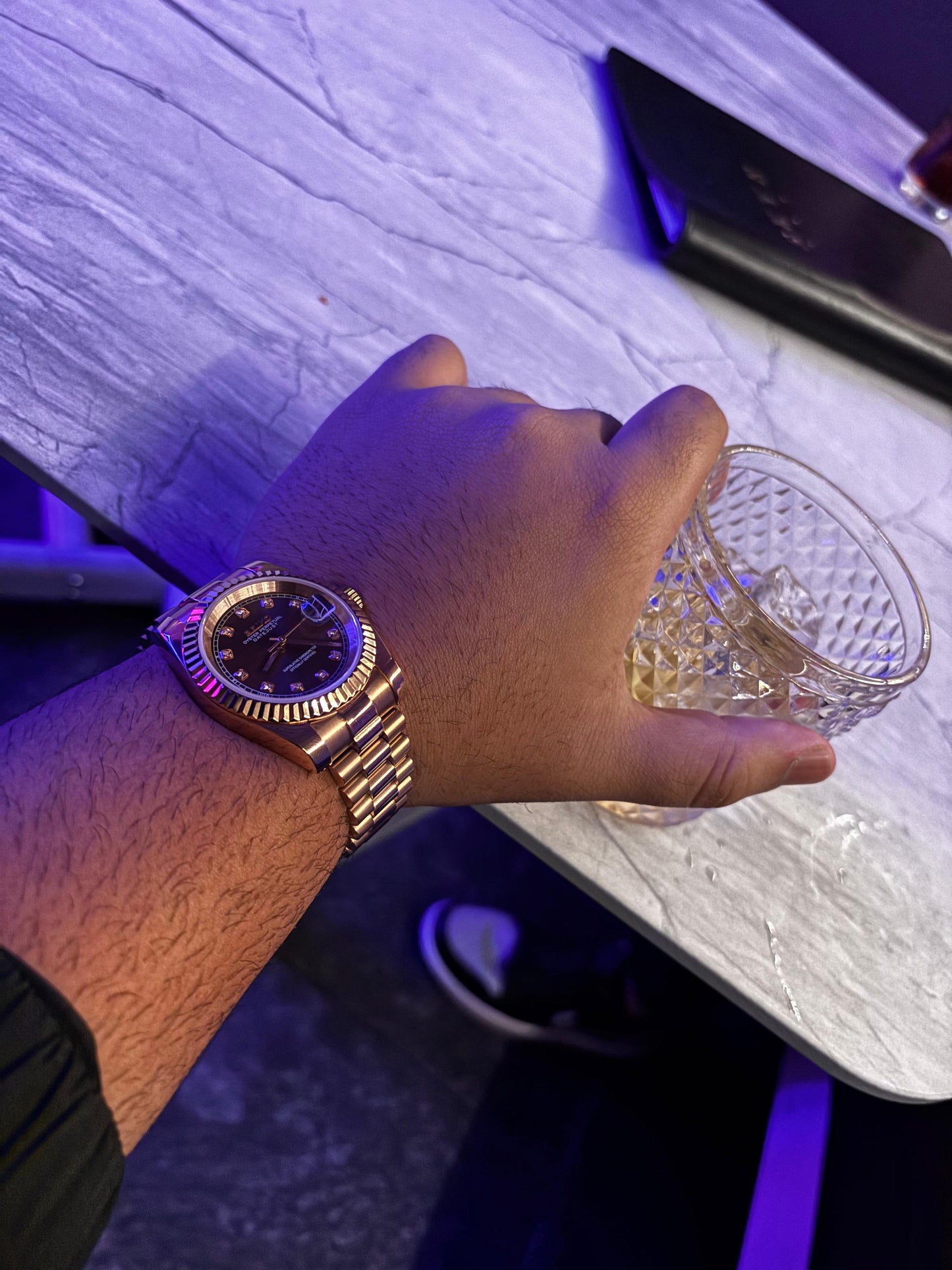 Chocolate Diamond Dial Perpetual SeikoJust Rose Gold