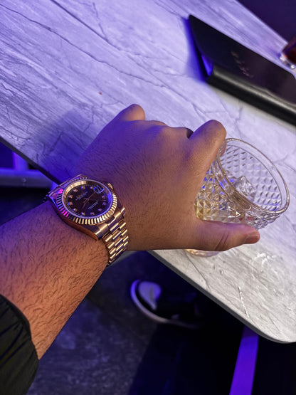 Chocolate Diamond Dial Perpetual SeikoJust Rose Gold