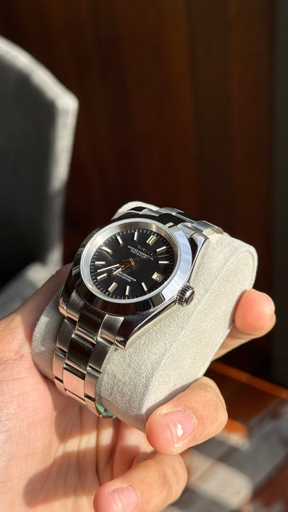 Black & Gold Dial PerpetualDate Stainless Steel Smooth Bezel