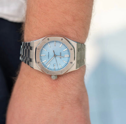 Ice Blue Dial Perpetual Oak Stainless Steel