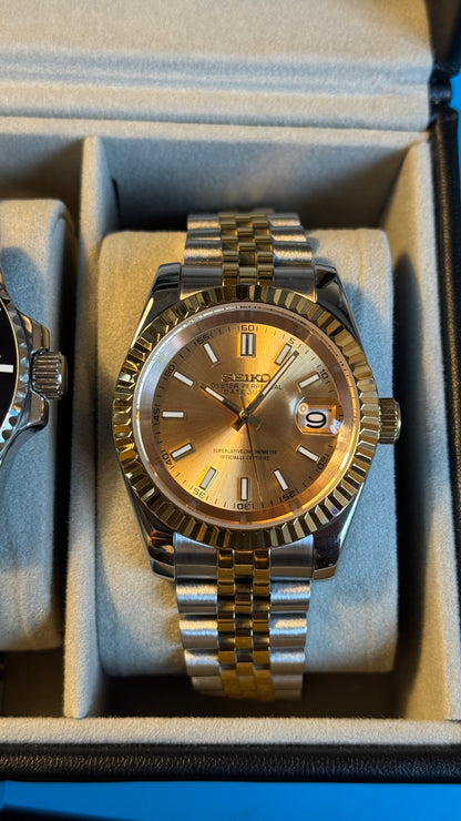 Champagne Dial Perpetual SeikoJust Two Tone Gold
