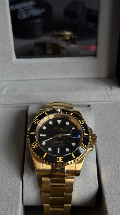 Black Dial Perpetual SeikoSub Gold