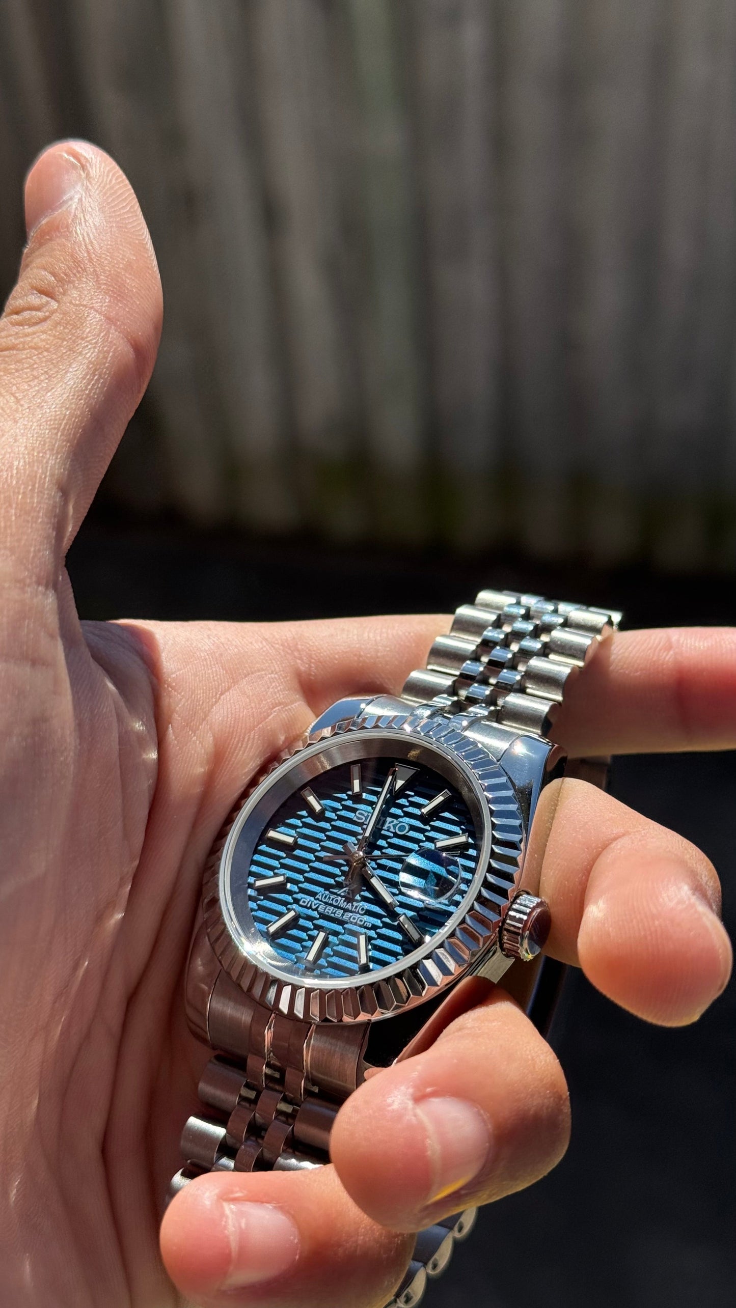 Blue Motif Dive Dial PerpetualDate Stainless Steel