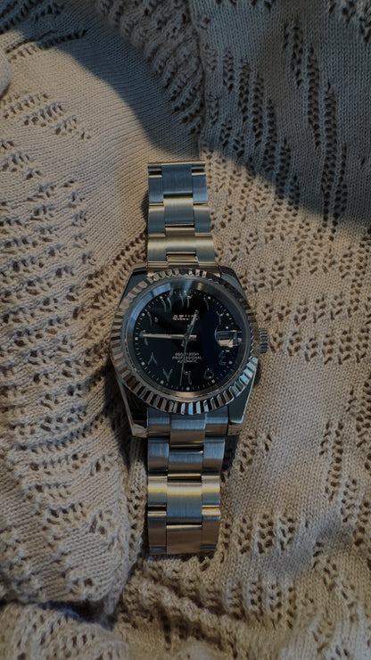 Classic Black Arabic Dial Perpetual SeikoJust