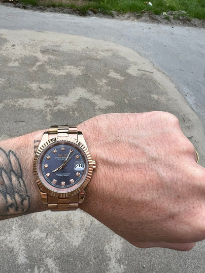 Midnight Diamond Dial Perpetual SeikoJust Rose Gold