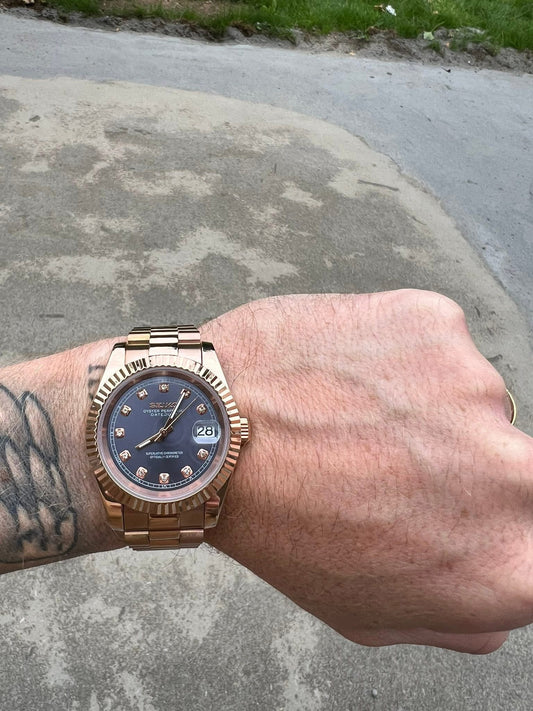 Midnight Diamond Dial Perpetual SeikoJust Rose Gold