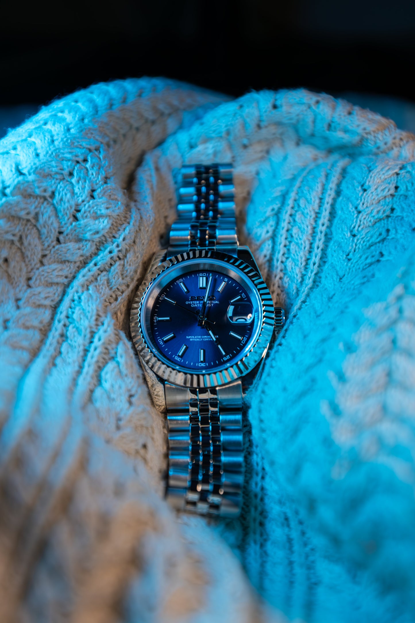 Classic Blue PerpetualDate Stainless Steel