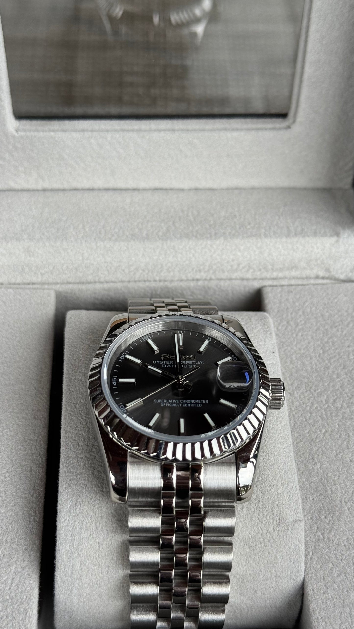 Platinum Dial PerpetualDate Stainless Steel