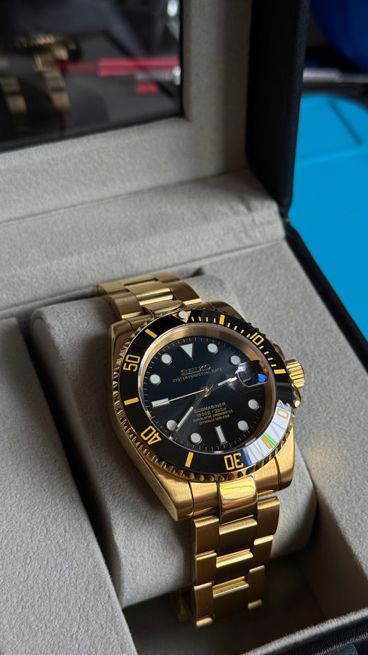 Black Dial Perpetual SeikoSub Gold